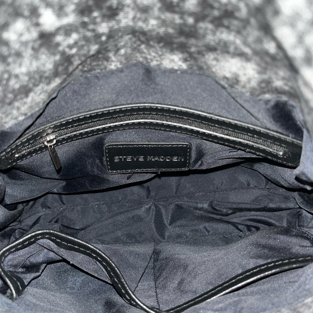 Steve Madden Black Denim Shoulder Bag - Picture 5 of 7